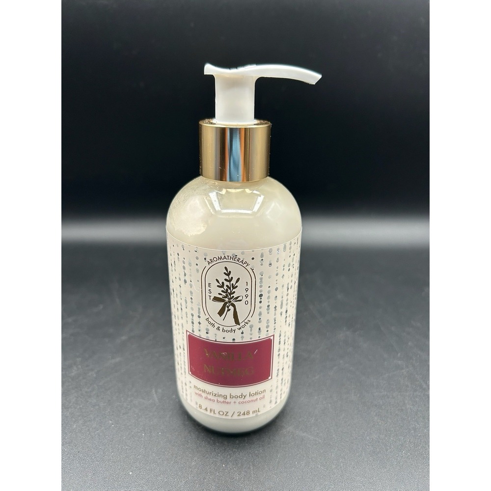 Bath & Body Works Aromatherapy Vanilla Nutmeg Body Lotion 8.4 fl oz Vegan